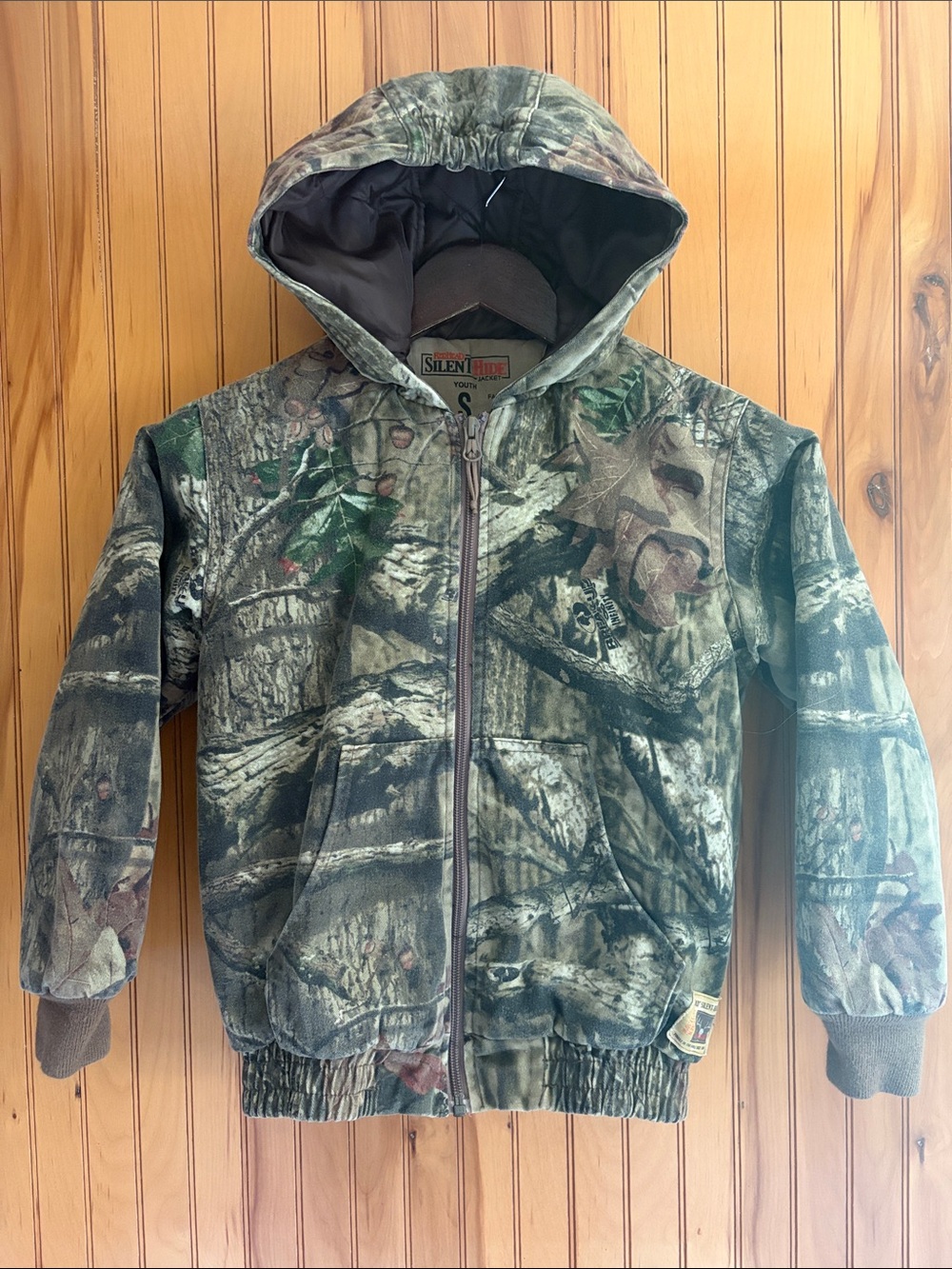 RedHead VTG Y2K Boys “Silent Hide” Camo Zip-Up Hooded Quilted Jacket. Youth Sm